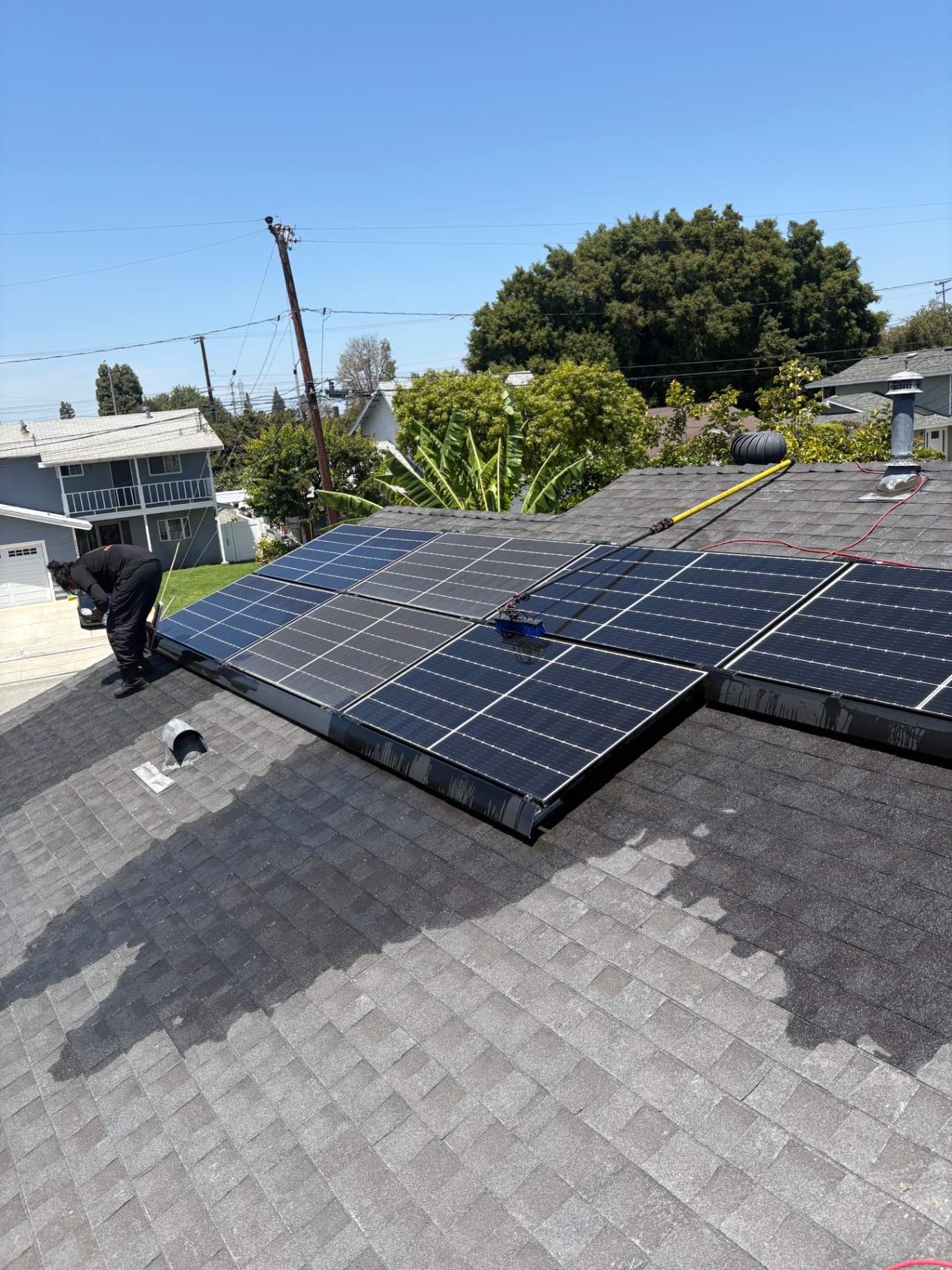Residential solar panel cleaning in Southern California